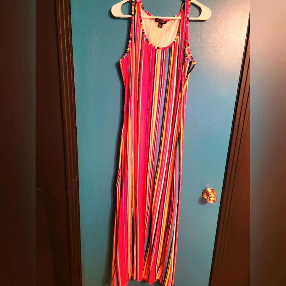 Colorful Striped Maxi Dress